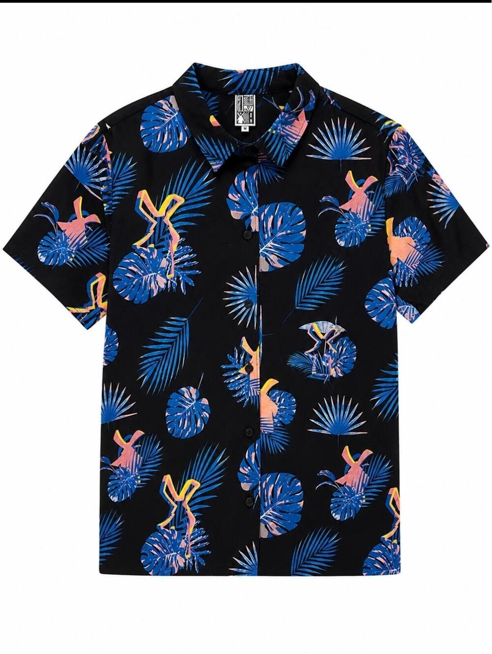 Dutch Bros Tropical Button Up Shirt Women’s Medium 🌴